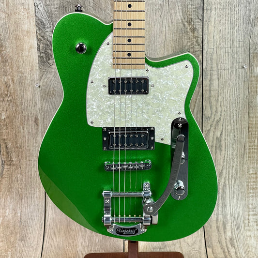 Front of Reverend Flatroc Metallic Emerald w/Bigsby.