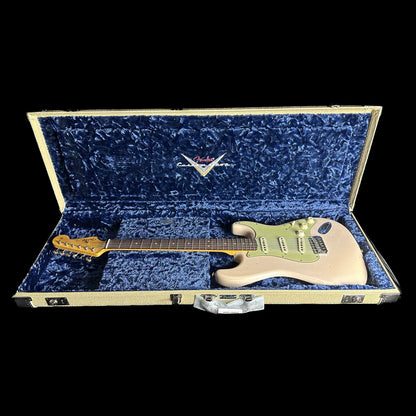 Fender Custom Shop Limited Edition 1964 Stratocaster Journeyman Relic Faded Aged Shell Pink in case.