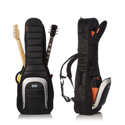 Front and left angles of Mono M80-2G-BLK Standard Dual Electric Gig Bag.