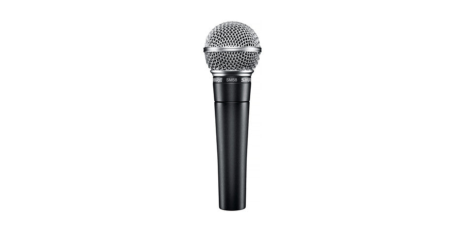 Full image of Shure SM58-LC Microphone with white background.