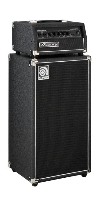 Front left angle of Ampeg Micro CL Stack 100W Solid State SVT Classic Style Bass Stack.