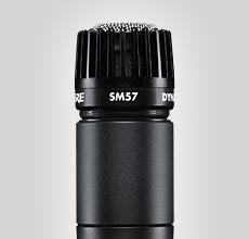 Close up of Shure SM57-LC Microphone mic.