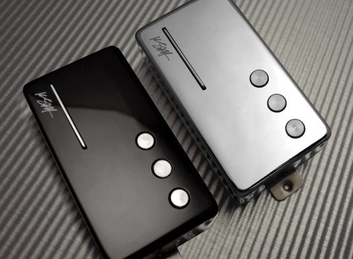 Top down of Railhammer KS-NK-ch Kyle Shutt Sig Humcutter Neck Pickup Chrome.